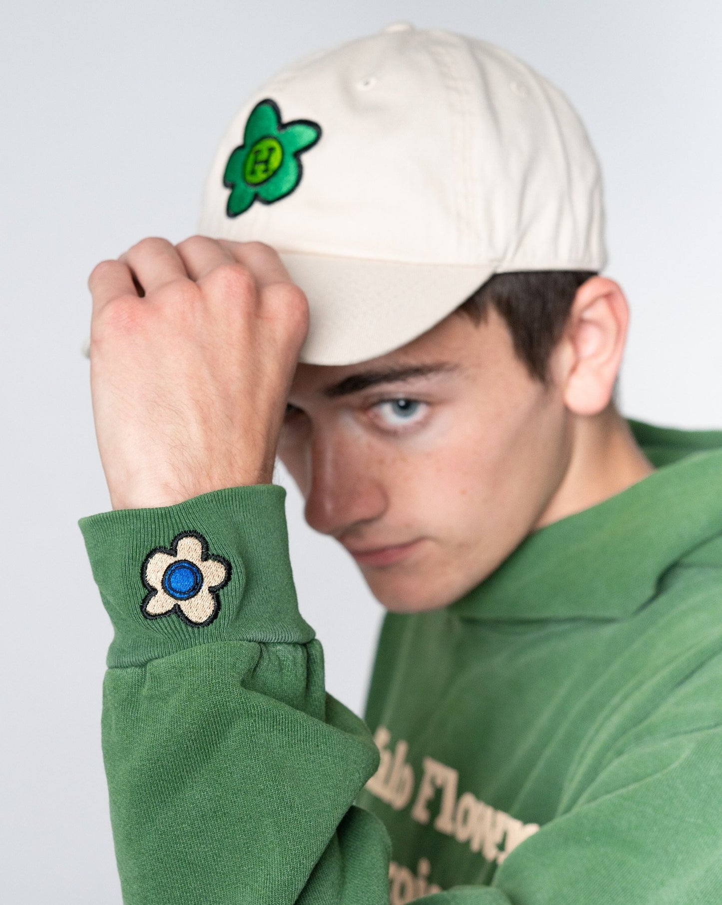 Green Halo Flower Project Cap