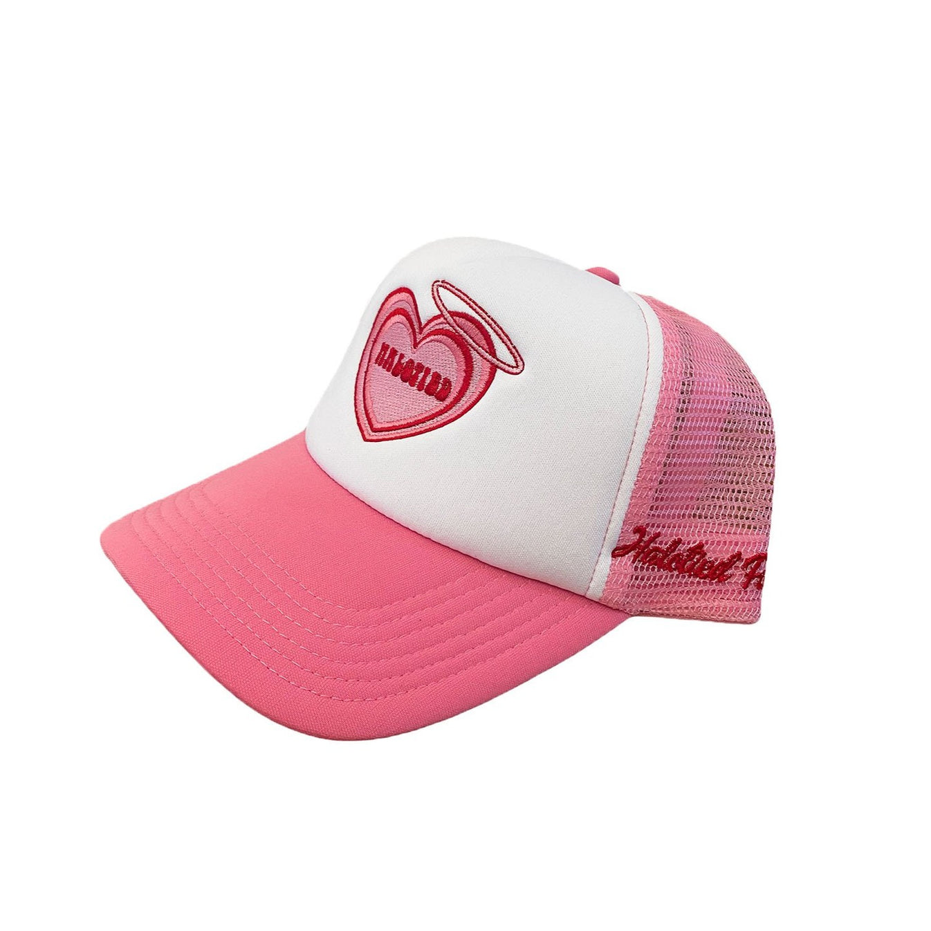 Pink Logo Trucker Hat – HALOTIED